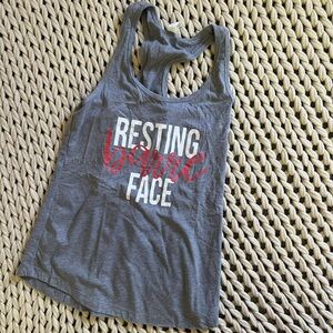 Womens medium Resting Barre Face tank
